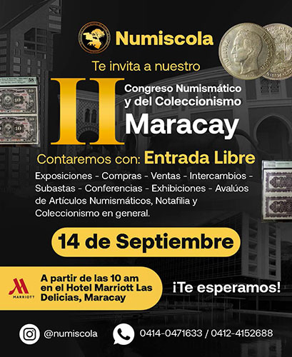 2do congreso numismático del coleccionismo Maracay-Aragua